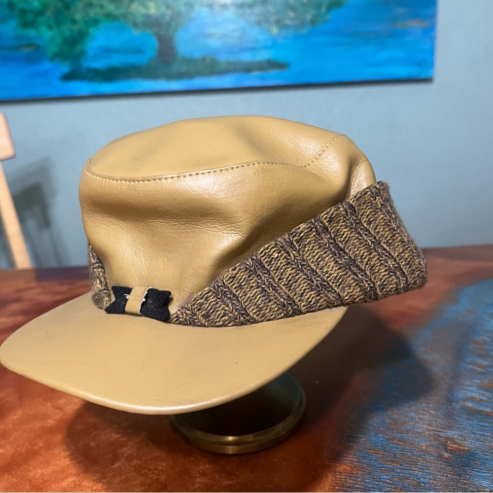 Vintage Kap King Trapper hunting hat sweater flap size 7 tan USA nos